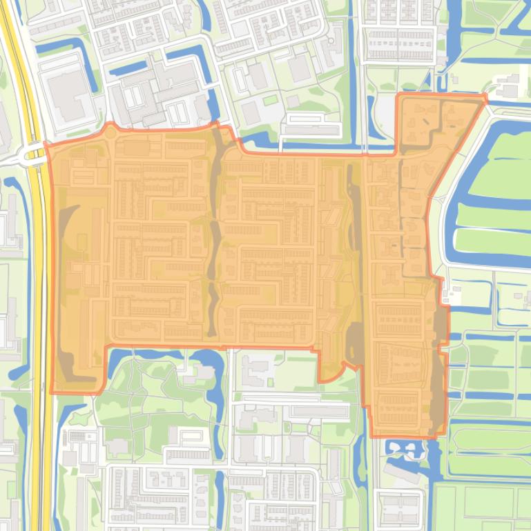 Kaart van de Zeestratenbuurt.