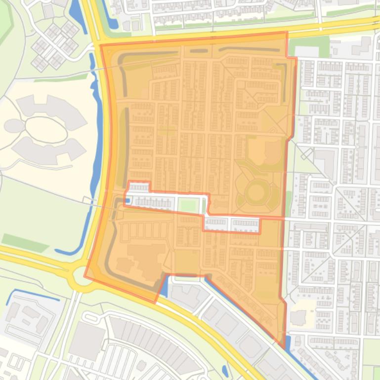 Kaart van de Zeestromen en Slotenbuurt.