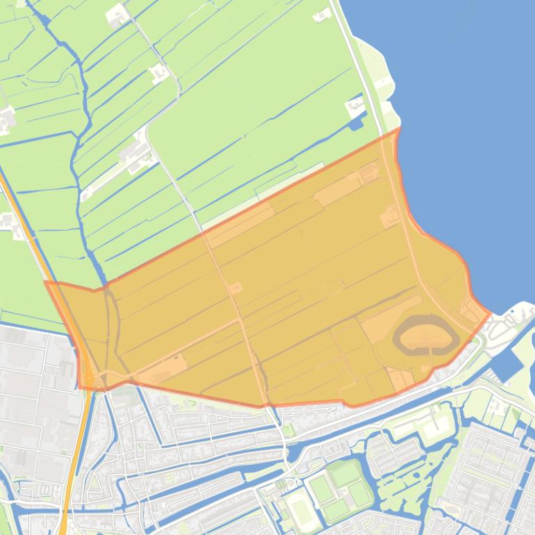 Kaart van de buurt Zeevangpolder.