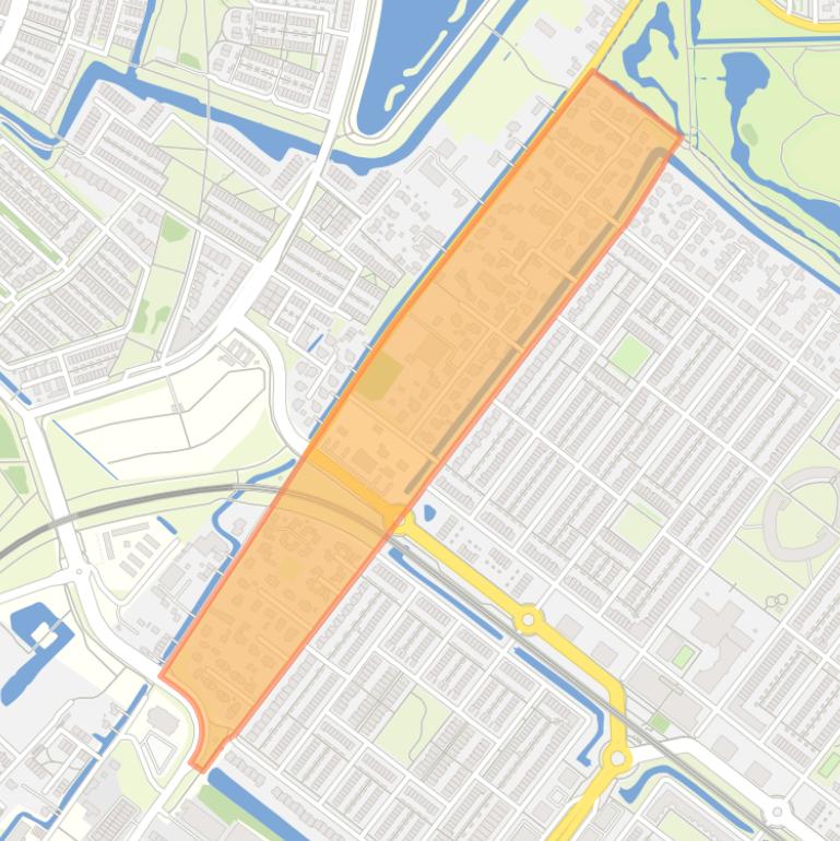 Kaart van de buurt Zegwaartseweg-Noord.