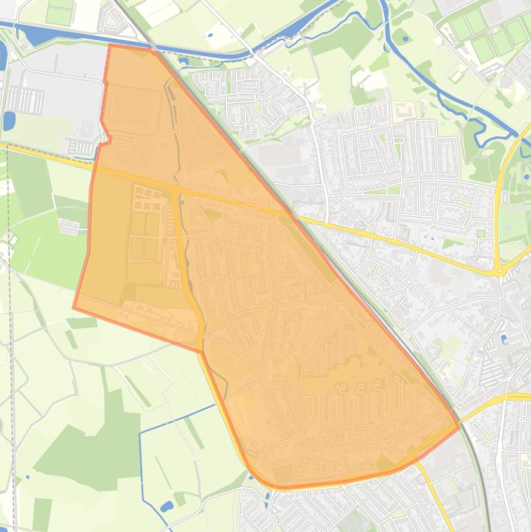 Kaart van de buurt Zesgehuchten.