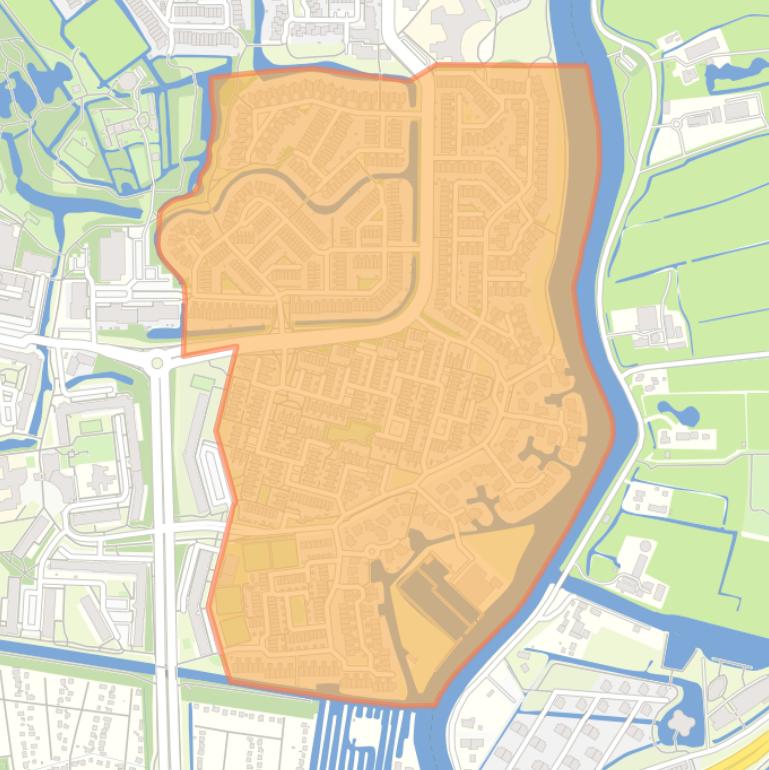 Kaart van de buurt Zijlwijk-Zuid.