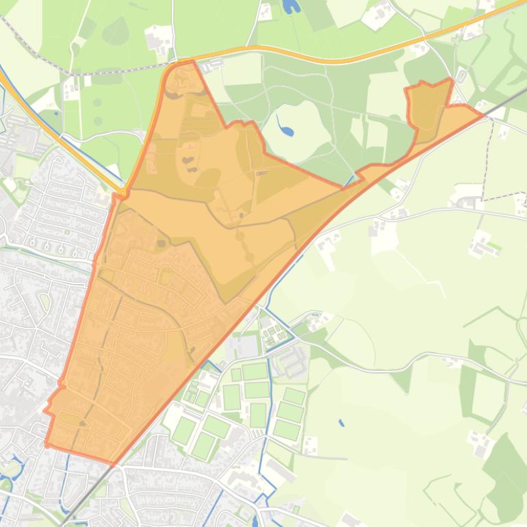 Kaart van de Zilverschoon/Oranjebuurt.
