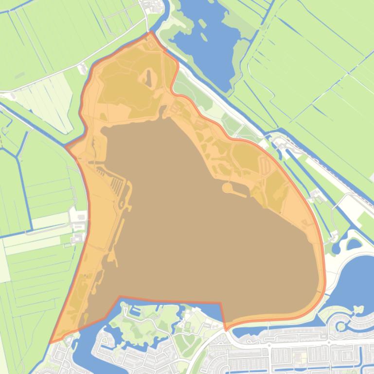 Kaart van de buurt Zoetermeerseplas.