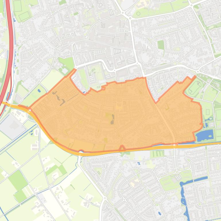 Kaart van de buurt Zoggel.