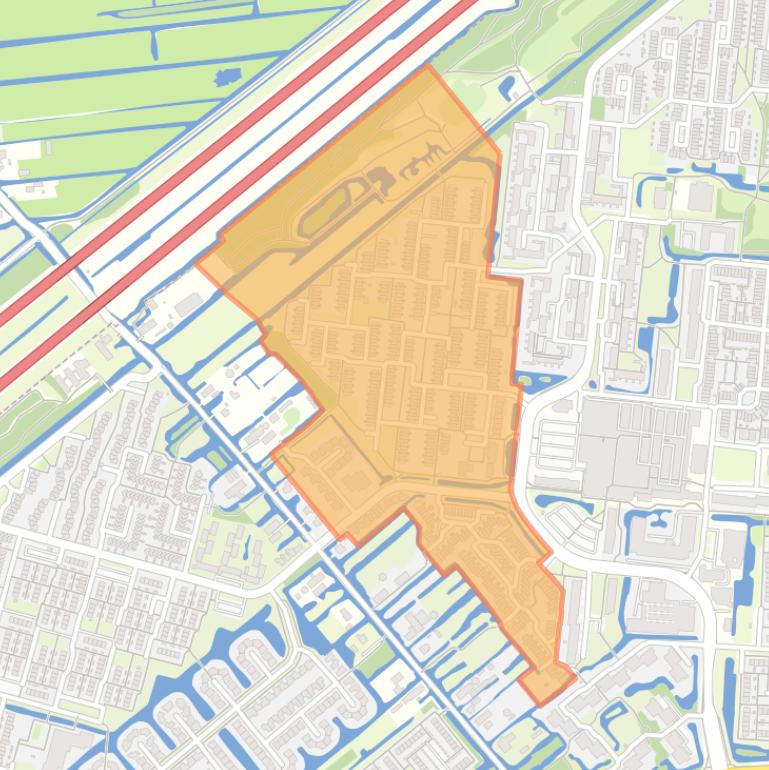 Kaart van de Zomenbuurt.