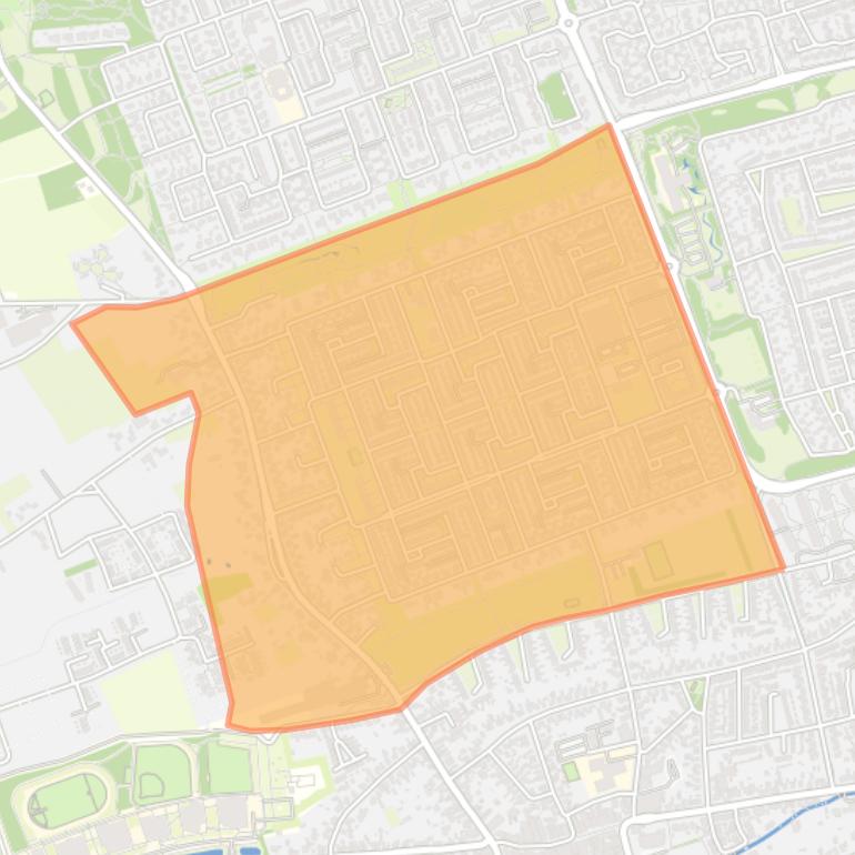 Kaart van de buurt Zonderwijk.