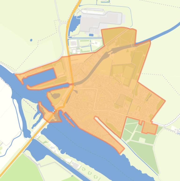 Kaart van de buurt Zoutkamp.