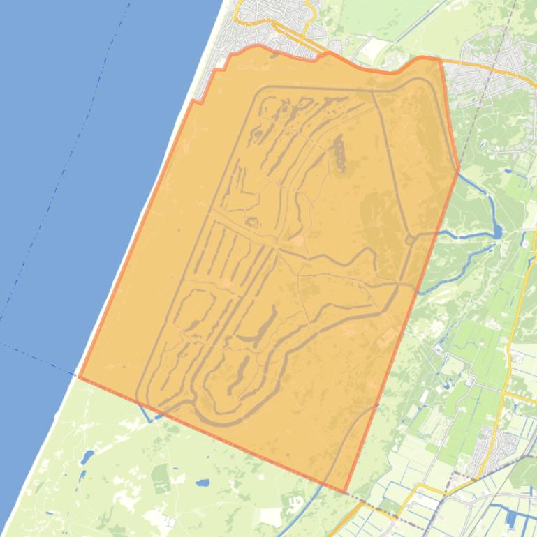 Kaart van de buurt Zuid duinen.