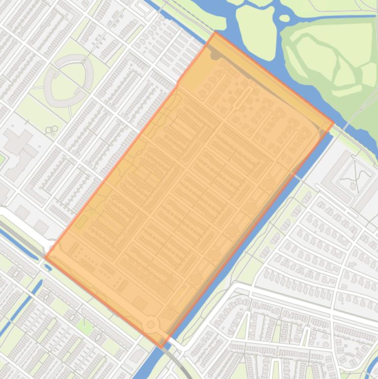 Kaart van de Zuid-Hollandbuurt-Noordoost.