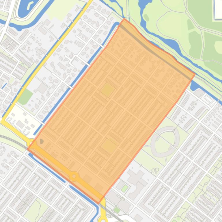Kaart van de Zuid-Hollandbuurt-Noordwest.