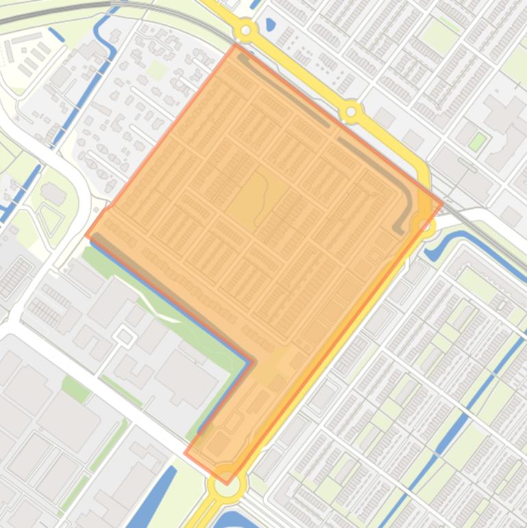 Kaart van de Zuid-Hollandbuurt-Zuidwest.