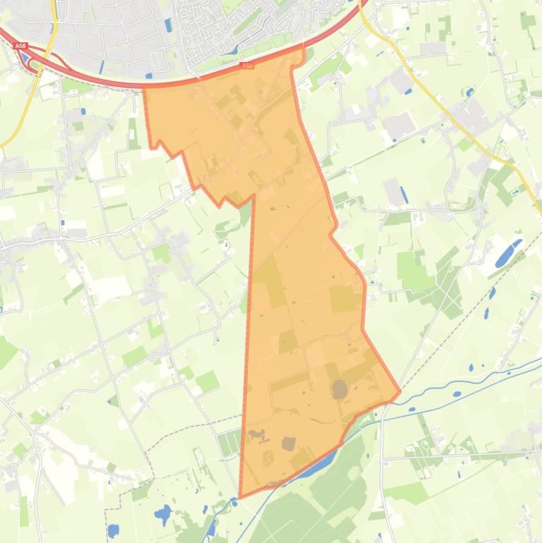 Kaart van de buurt Zuid landelijk gebied 1.