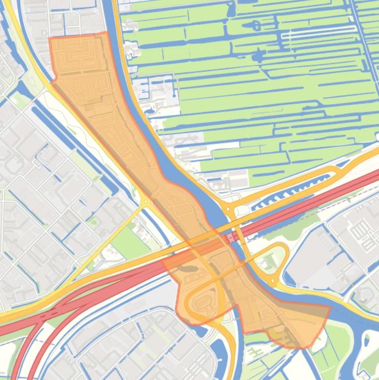 Kaart van de buurt Zuid.