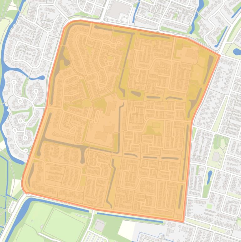 Kaart van de buurt Zuid West.