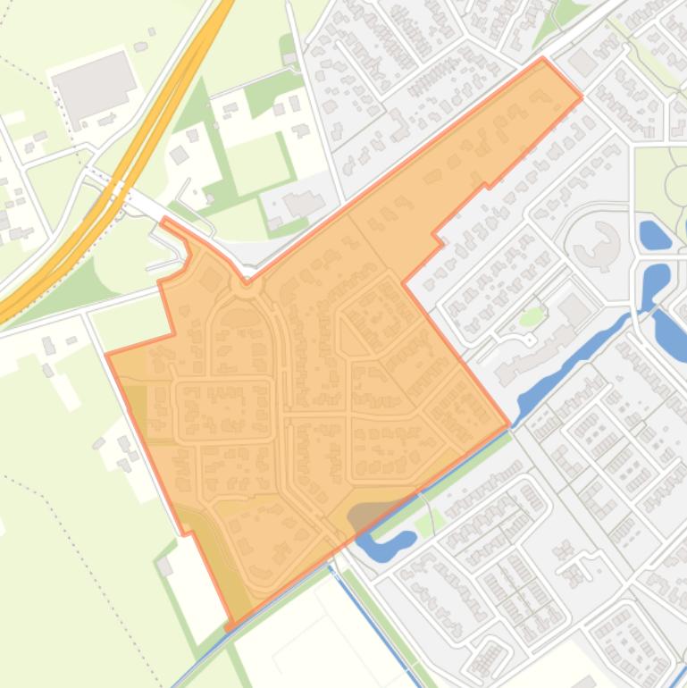 Kaart van de buurt Zuid-West.