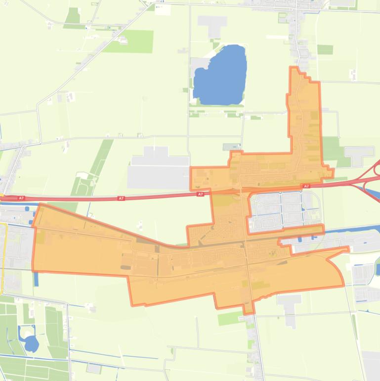 Kaart van de buurt Zuidbroek.