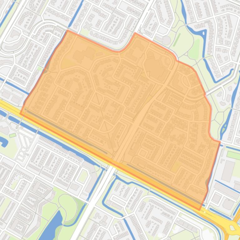 Kaart van de buurt Zuiddonk.