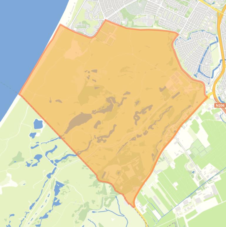 Kaart van de buurt Zuidduinen.