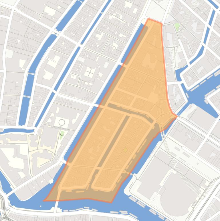 Kaart van de Zuiderkerkbuurt.