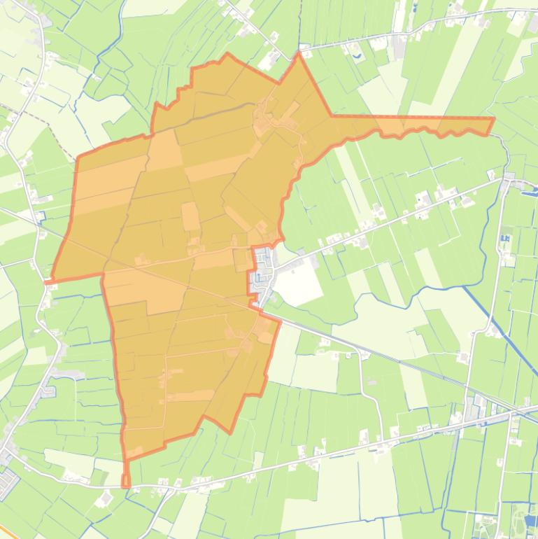 Kaart van de buurt Zuidermeer Verspreide huizen West.