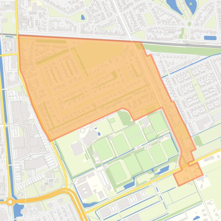 Kaart van de buurt Zuiderpark.