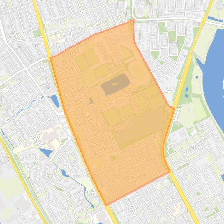 Kaart van de buurt Zuiderpark.