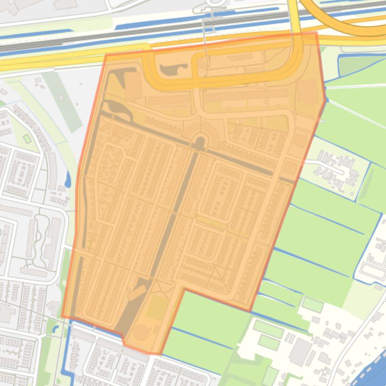 Kaart van de buurt Zuiderpolder-noord.