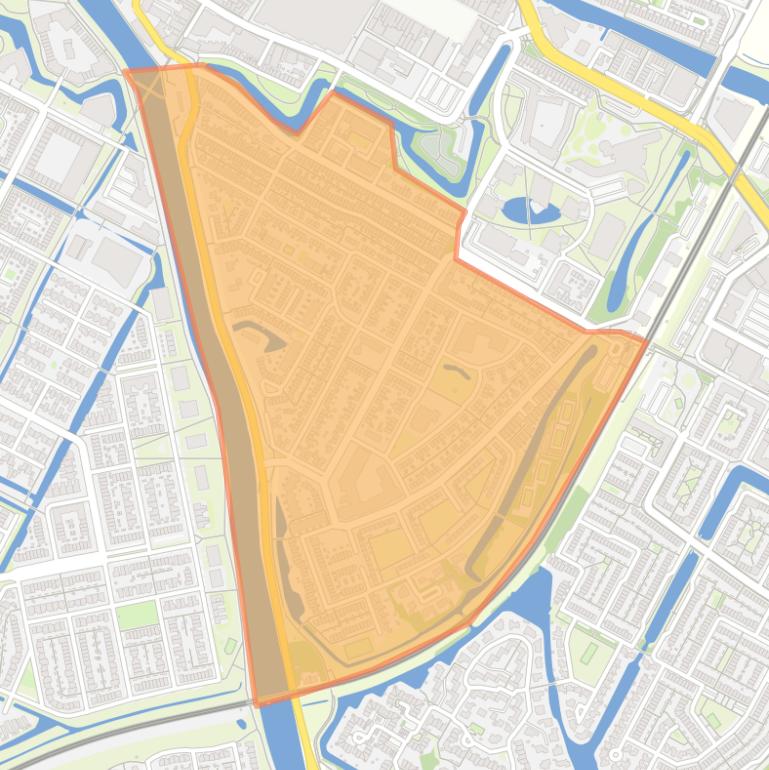 Kaart van de buurt Zuiderpolder.