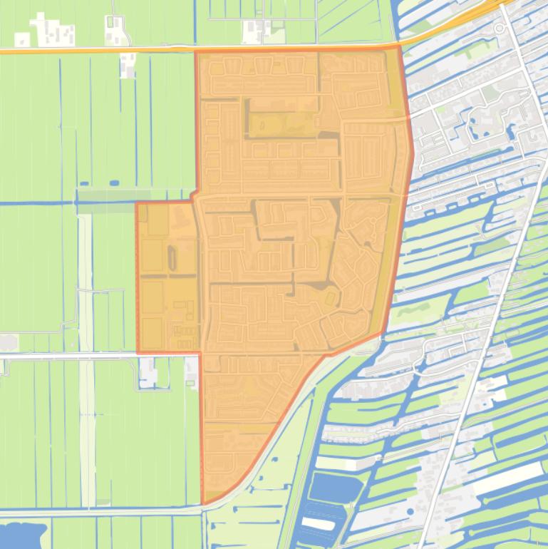 Kaart van de buurt Zuiderwaard-Westerheul.