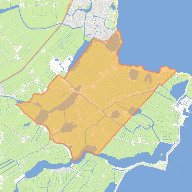 Kaart van de buurt Zuiderwoude.