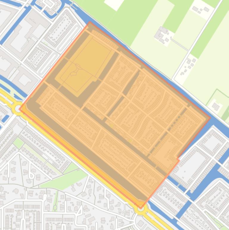 Kaart van de Zuiderzeestedenbuurt-West.