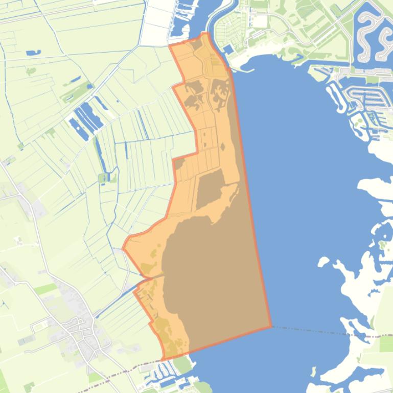 Kaart van de buurt Zuidlaardermeer.