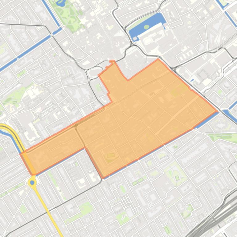 Kaart van de buurt Zuidwal.