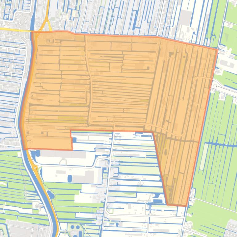 Kaart van de buurt Zuidwijk.