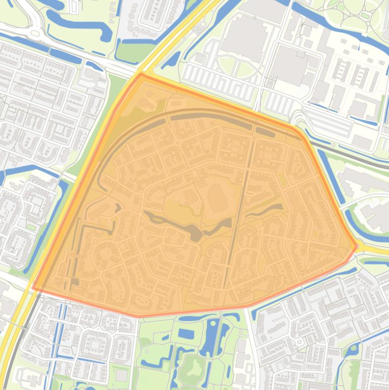 Kaart van de buurt Zuilenstein-Noord.