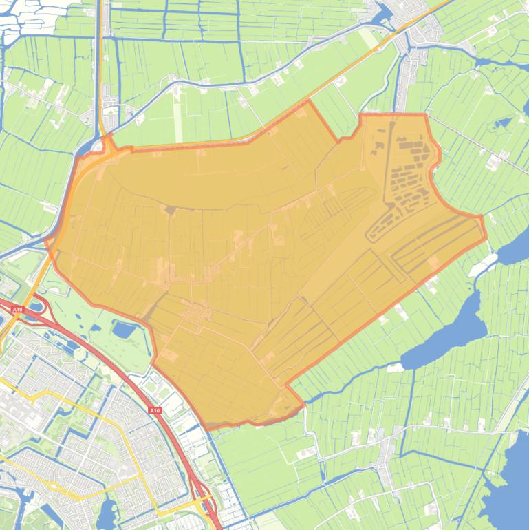 Kaart van de buurt Zunderdorp.