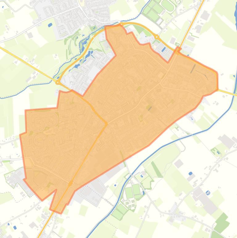 Kaart van de buurt Zundert.