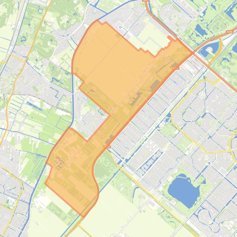 Kaart van de buurt Zwaanshoek Omgeving.