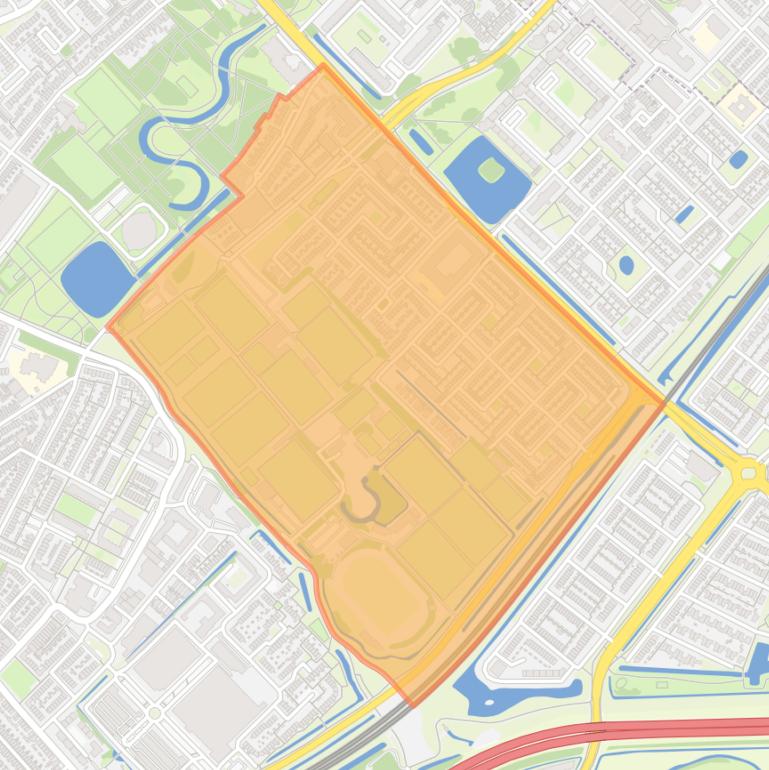 Kaart van de buurt Zwaansmeer.