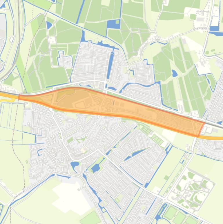 Kaart van de buurt Zwaardijk-Kruisdijk.