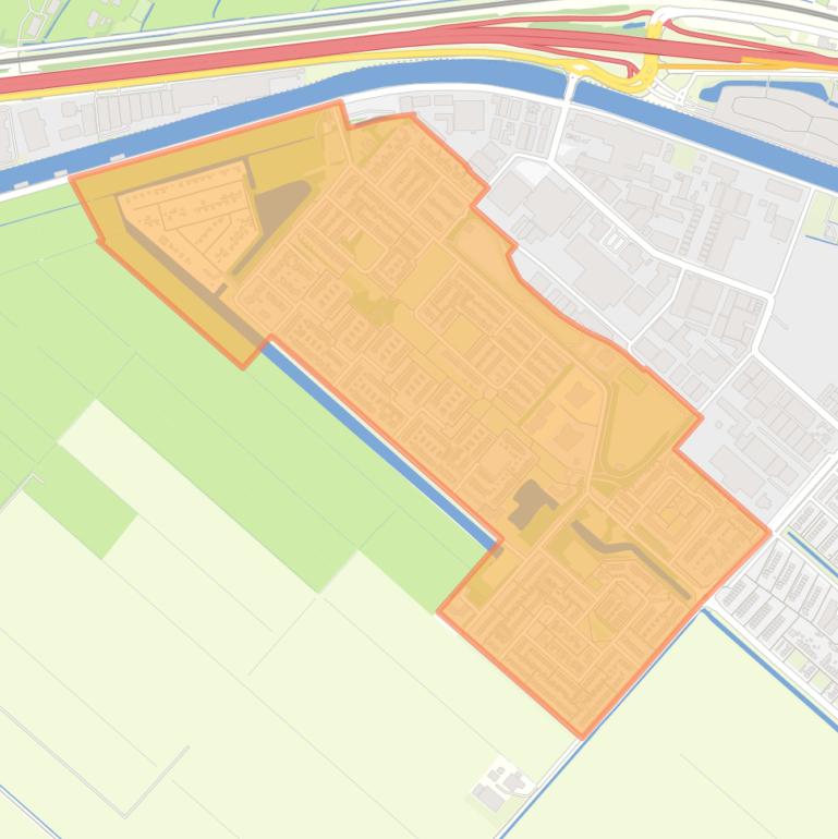 Kaart van de buurt Zwanenburg West.