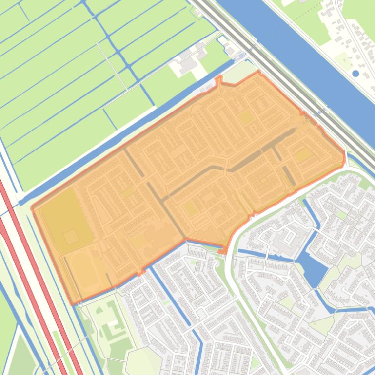 Kaart van de buurt Zwanenkamp.