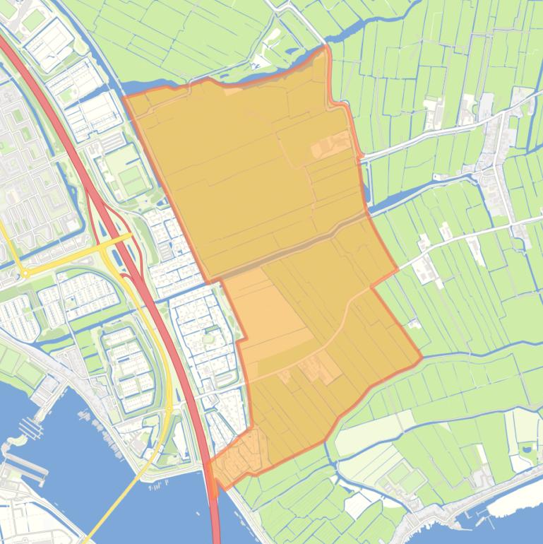 Kaart van de buurt Zwarte Gouw.