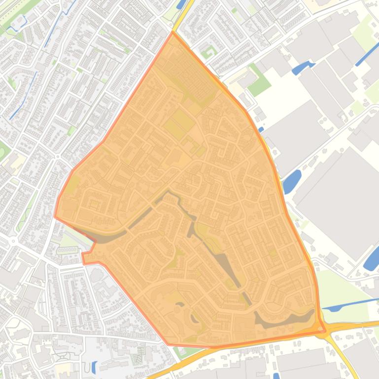 Kaart van de buurt Zwartenhoek.