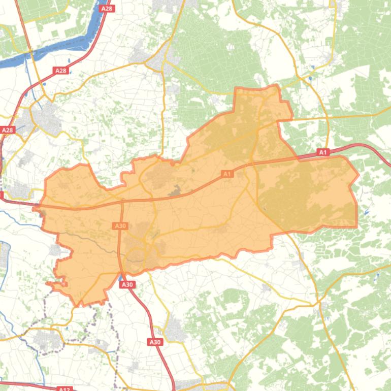 Kaart van de gemeente Barneveld.