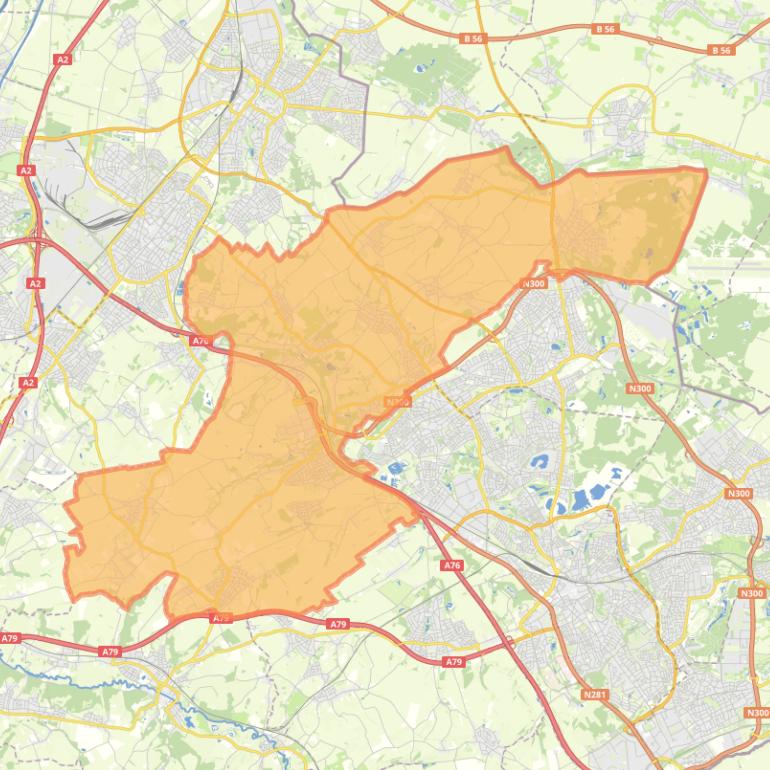 Kaart van de gemeente Beekdaelen.