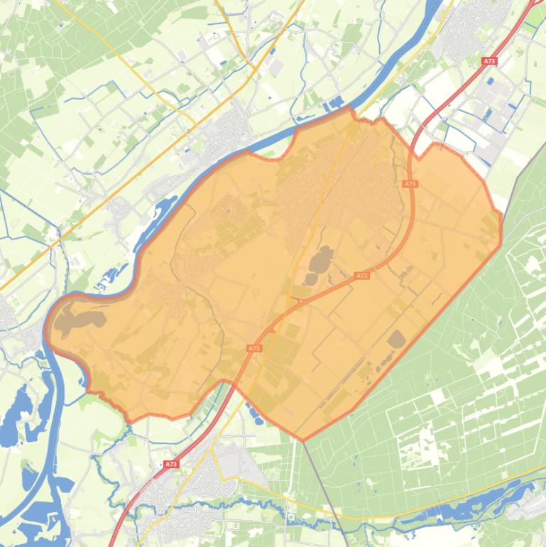 Kaart van de gemeente Beesel.