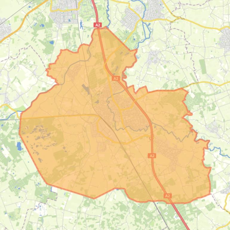 Kaart van de gemeente Boxtel.