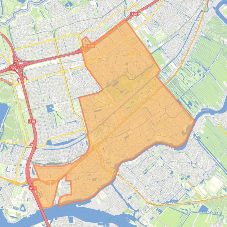 Kaart van de gemeente Capelle aan den IJssel.